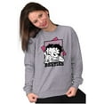 thumbnail image 3 of Betty Boop Pudgy Besties Dog Lover Women Crewneck Sweatshirt Brisco Brands L, 3 of 6