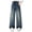 A02-Blue, variant on Xyant Kids Girls' Fashion Elastic Waist Wide Leg Baggy Denim Pants Straight Washed Loose Jeans,Size 4-14 Years