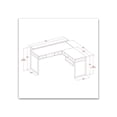 thumbnail image 3 of Whalen Asherton L-Shaped Corner Desk, 60" x 60" x 35.88" (Left) and 30" (Right), Fawn Aged Oak/Titanium, 3 of 4