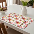 thumbnail image 6 of Placemat, Pioneer Flower Floral Print Pattern Place Mats Table Mat Set Of 2, PVC Washable Placemats for Party Kitchen Dining Decoration, 18x12 Inch, Fade Resistant, 6 of 6