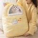 thumbnail image 4 of Saco de Dormir de Gato para Gatos de Interior, 17.72x15.75 Pulgadas Cama de Mascota Cerrada Cálida para el Invierno, Cama de Cápsula Hinchada Suave Plegable con Cojín para Perros Y Gatos, 4 of 6