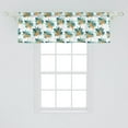 thumbnail image 2 of Ambesonne Animals Window Valance, Cheetah Greenery Pattern, 54" X 18", Orange Dark Teal, 2 of 3
