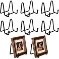 thumbnail image 1 of Hedume 8 Pack 3 Inch Iron Display Stand, Black Metal Easel Plate Display Photo Holder Stand, Picture Frame Holder Stand for Photo Easel, Decorative Plate, Book, 1 of 5