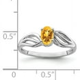 thumbnail image 4 of 925 Sterling Silver Citrine Ring Birthstone November Gemstone, 4 of 11