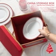 thumbnail image 5 of Simplify Polyester Holiday Salad Plate Square Storage Box with Felt Dividers, Red, 5 of 13