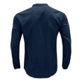 thumbnail image 3 of Fesfesfes Blouse Shirt for Men Linen Long Sleeve Stand Collar V Neck Pullover Shirt Pocket Button Top Sale Clearance, 3 of 4