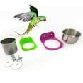 thumbnail image 5 of Stainless Steel Food Water Feeding Bowl Cup Bird Parrot Feeder Pet Cage Supplies, 5 of 5