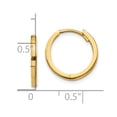 thumbnail image 4 of 14K Yellow Gold Earring Hinged Huggie Women'S 11 mm 1.5, 4 of 4