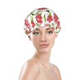 thumbnail image 2 of Pink Carnations Flowers Shower Cap, Reusable Bath Hair Hat for all Hair Lengths Hair Cover with Elastic Band Double Waterproof Layers Bathing Hat, 2 of 5