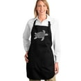 thumbnail image 1 of LA Pop Art Full Length Word Art Apron - Turtle, 1 of 2