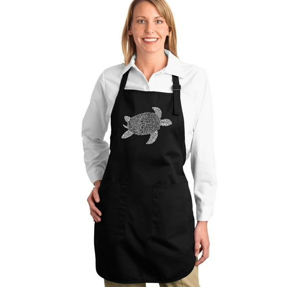 LA Pop Art Full Length Word Art Apron - Turtle