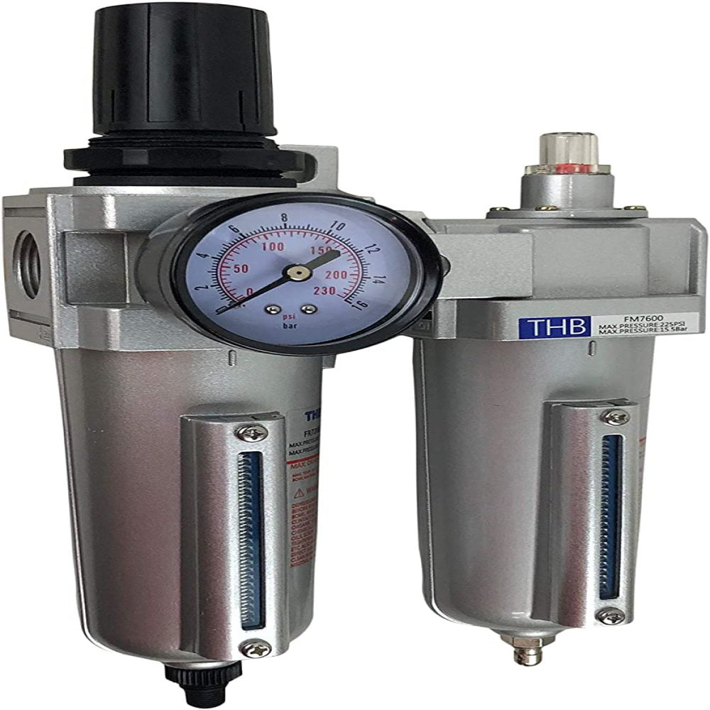 1/2" HEAVY DUTY COMBO PARTICULATE & COALESCING FILTER REGULATOR COMPRESSED AIR 