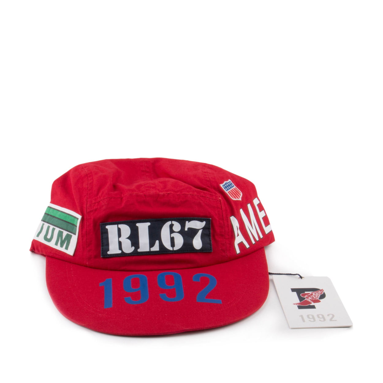 Ralph Lauren Polo Stadium Collection 1992 P-Wing Ralph Red Limited Hat L/XL  RARE