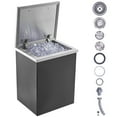thumbnail image 3 of KFFKFF Inset Ice Storage, 14"L x 12"W x 18"H Stainless Steel Chilled Container, Professional Ice Holder with Flip Lid, 40 qt Patio Kitchen Ice Station, Drainage Tube and Drain Stopper Included, 3 of 9
