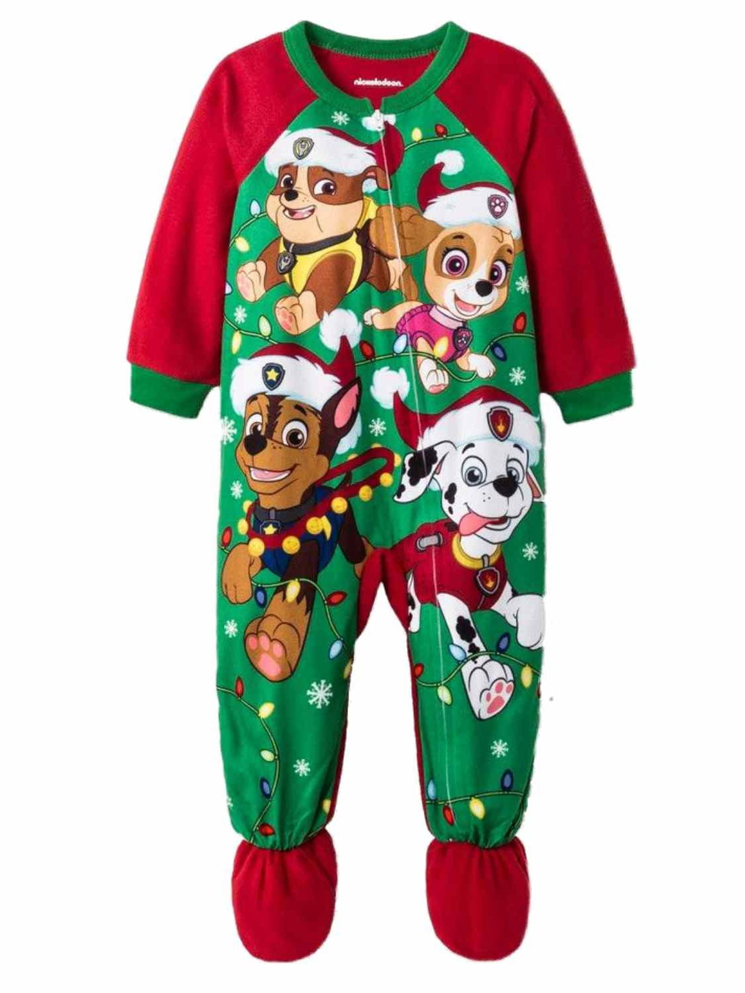 Paw Patrol Infant & Toddler Boys Puppy Dog Christmas Sleeper Holiday  Pajamas 3T - Walmart.com