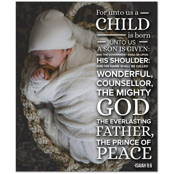 Bible Verse Canvas Isaiah 9:6 The Prince of Peace Christian Home Décor  Ready to Hang Wall Art Scripture - Walmart.com