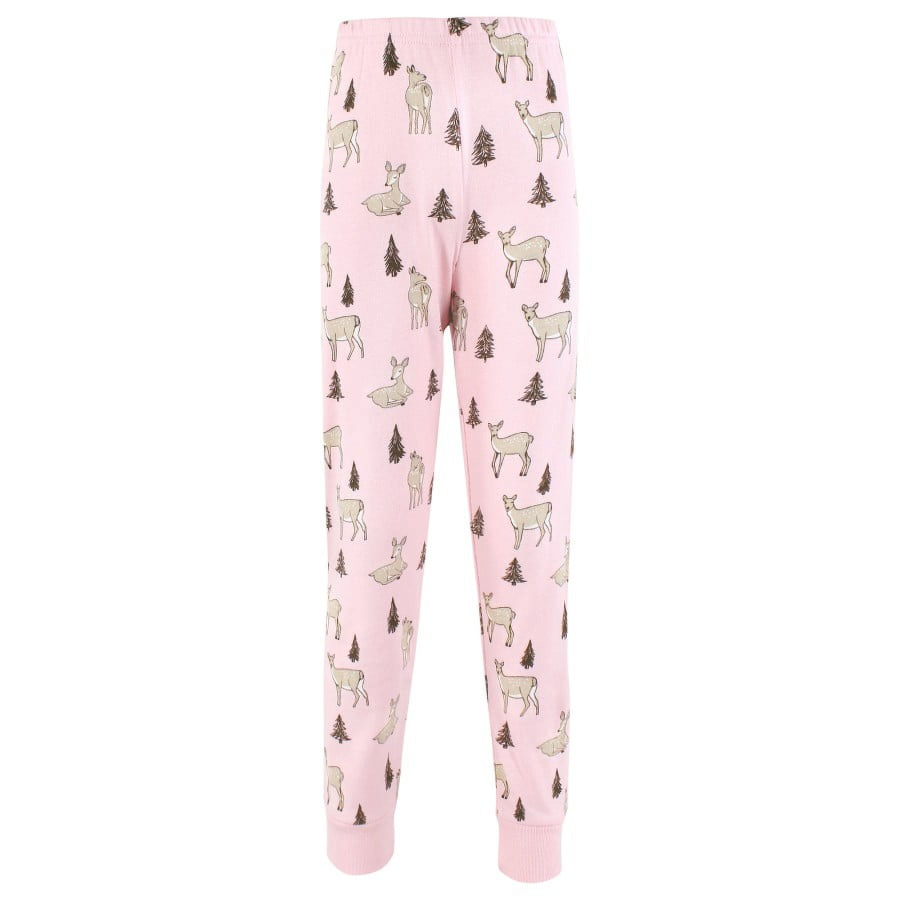 Hudson Baby Girl Cotton Pajama Set, Deer, 5 Toddler