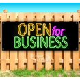 thumbnail image 1 of Open For Business 13 oz Vinyl Banner With Metal Grommets, 1 of 4