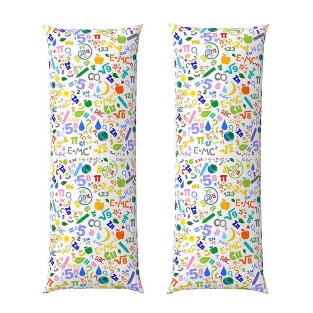 Balery Education And Science Funda Protectora para Almohada Corporal de Algodón Hipoalergénico con Cierre(55 x 21 pulgadas), Almohadas No Incluidas