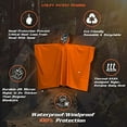 thumbnail image 2 of PREPARED4X Emergency Rain Poncho with Mylar Blanket Liner - Survival Blankets for Car - Heavy Duty, Waterproof Camping Gear, Tactical Prepper Supplies– 4 Pack (Orange), 2 of 3