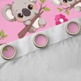 thumbnail image 4 of Homewish Kawaii Koala Lover Black Out Curtains for Kids, Pink Blossoms Flower Floral Curtains Pack of 2 (42x63 Each), Cute Cartoon Animal Bedroom Curtains, Curtains and Drapes Decor, 4 of 6