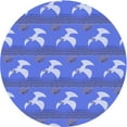 thumbnail image 1 of Ahgly Company Indoor Round Patterned Denim Blue Area Rugs, 6' Round, 1 of 1