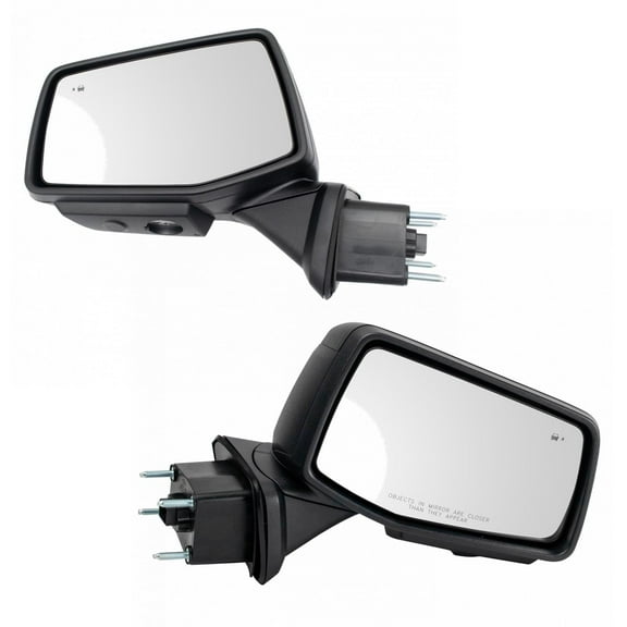 TRQ Side View Mirror Pair Memory Perimeter Lighting Blind Spot for Silverado MRA09800