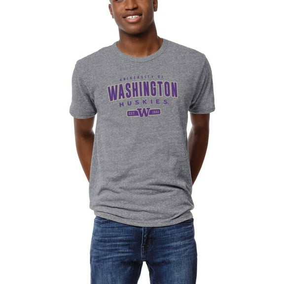 Men's League Collegiate Wear Heather Gray Washington Huskies Victory Falls Tri-Blend T-Shirt