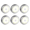 thumbnail image 1 of 6pcs Motion Sensor Night Lights, Cabinet & Stair Warm Light (Silver, Battery-Free), 1 of 2