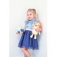 thumbnail image 4 of Vestido Bluey de malla para niñas pequeñas, manga corta, azul 6, 4 of 6