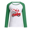 thumbnail image 4 of RKSTN Chandail en Molleton de la Saint-Valentin pour Femmes Mode Imprimé Lettre et Cœur Chandail en Molleton Manches Longues Col Rond Tops, 4 of 4