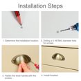 thumbnail image 5 of Uxcell 15 Piece Metal Alloy Bin Cup Pull 2.6" Hole Center Pull Handle Bronze Tone, High-Gloss, 5 of 7