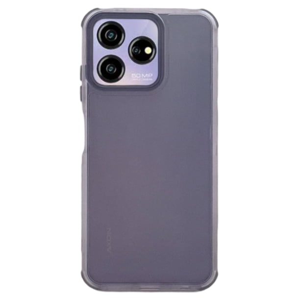 Funda Uso Rudo 360 Cely Vesmir Humo Para ZTE Axon 50 Lite Negro Más 2 Micas De Pantalla