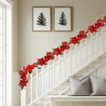 thumbnail image 4 of Christmas Rattan Garland, Artificial Christmas Leaves, 2 Meter PVC Christmas Rattan Decoration, Multicolor Simulation, Safe No Barbs, Indoor Outdoor Festive Home Decor, 4 of 7
