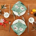 thumbnail image 4 of Napkin Satin Napkin 20*20 Inchx4 Kitchen Towel Dinner Plate Towel Decorative Towel Napkin Tea Towel Suitable For Kitchen Table White Christmas Bear Pattern, 4 of 8