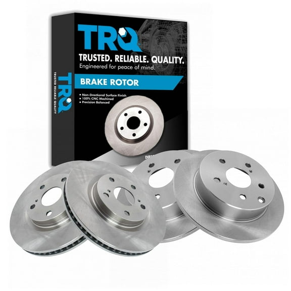 TRQ Front and Rear Brake Rotors Set Fits Select 2006-2018 Toyota RAV4
