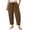 6626-Brown, variant on Summer Plus Size Wide Leg Palazzo Pants for Curvy Women Beach Vacation Lounge Trousers 4XL 24W 26W