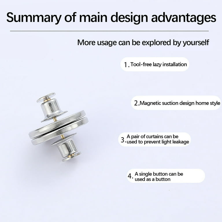 17-25MM Magnet Closure Magnetic Curtain Clips For Curtains Prevent Light  Leakin