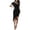 Black, variant on One Shoulder Cocktail Dresses for Women Elegant Summer Ruffle Sleeve Wrap Ruched Formal Wedding Guest Dress