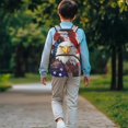 thumbnail image 3 of Pzuqiu American Flag Bald Eagle Kids Backpack for Girls Boys Ages 6-14 17 Inch Large Capacity Elementary Middle School Backpack Schoolbag Lightweight for Back to School Travel Use, 3 of 7