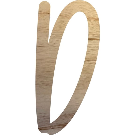 Wooden Letter Craft D Shape, Paintable 16'' Tall Wood Alphabet DIY Letter, Unfinished