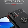 thumbnail image 5 of Case for Samsung Galaxy A54 5G 6.4" 2023, 360 Degree Rotating Ring Kickstand Magnetic Car Magnetic Suction Shockproof Soft TPU Drop Resistant Anti-fingerprin Shell, Black/Blue, 5 of 14