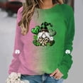 thumbnail image 2 of Lovzfmll Long Sleeve Shirts for Women, St. Patrick's Day Tops Pullover, Loose Fit Going Out Fall Blouse Casual Dressy, 2 of 5