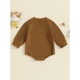 thumbnail image 4 of Suealasg Western Baby Boy Girl Romper 3 6 12 18 Months Infant Long Sleeve Round Neck Letter Cow Print Bodysuit Newborn Fall Autumn One Piece Clothes, 4 of 8