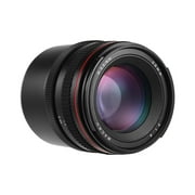 Angle View: Romacci 50mm f/1.4 Large Aperture Portrait Manual Focus Camera Lens Low Dispersion for Sony E Mount A7 A7M2 A7M3 NEX 3 5N 5R 5T A6500 A6000 A5100 A5000 A3500 Cameras