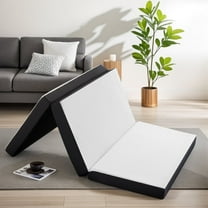 Beddle 3 inches Folding Twin Size Memory Foam Mattress with Cover,Tri-fold Portable Mattress Topper for Guest Bed,Camping