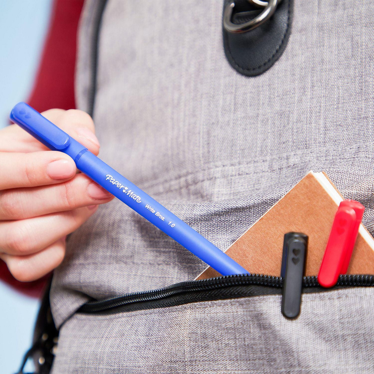 Paper Mate Ballpoint Pens, Write Bros. Assorted Colour Ink Pens, Medium Point (1.0 mm), 10 Count, Paper Mate