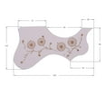 thumbnail image 6 of 2pcs Acoustic Guitar Pickguard, Flower Shaped Self - Brown, 6 of 8