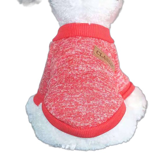 GASTROPOD Dog Clothes,Fashionable Knit Hoodie Design Dog Jacket,Simple and Stylish Dog Accessories,Red,M