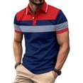 thumbnail image 1 of AJZIOJIRO T-Shirts Décontractés en Coton pour Hommes Manches Courtes Col à Revers P-3TG Chandail d'Été, 1 of 8